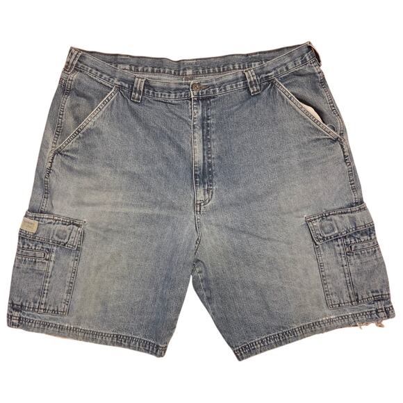 VINTAGE WRANGLER ORIGINALS BLUE DENIM JEAN SHORTS SIZE - 38 - Picture 1 of 5